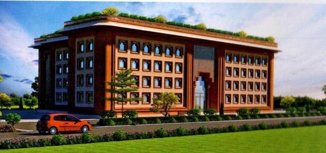 Rendering of the guest house on the campus